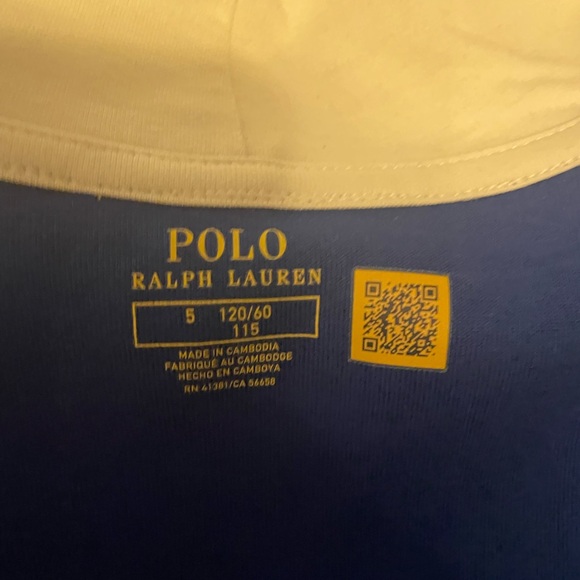 Gently Used Ralph Lauren color lock hoodies size 5 - Picture 3 of 3
